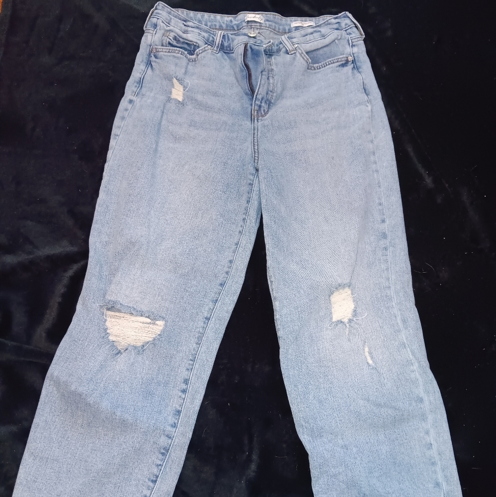 Wonderly Light Blue Distressed Boyfriend Jeans
